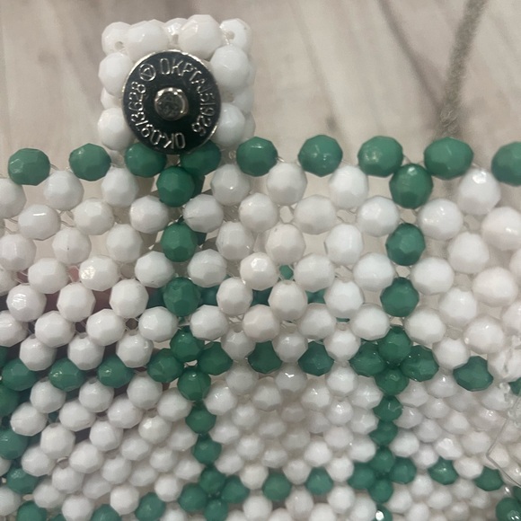 L U L U NWT Plaid Beaded Top Handle mini Bag - Picture 6 of 13